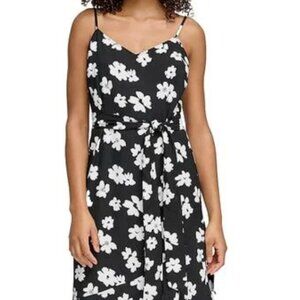 Karl Lagerfeld Paris dress 12 NWTs women’s floral print midi elegant MSRP $150